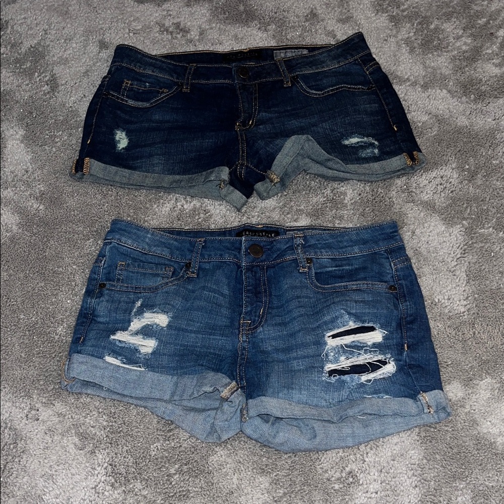Aeropostale Distressed Blue Jean Shorts Bundle